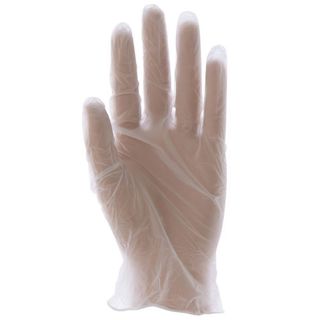 CLEAR VINYL GLOVES LARGE