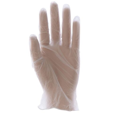 CLEAR VINYL GLOVES X-LARGE