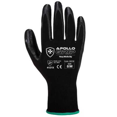 APOLLO GRIP FLEXY NITRILE GRIP GLOVES (2X-LARGE)