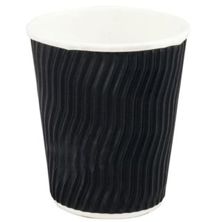 8OZ RIPPLE CUP DOUBLE WALL BLACK