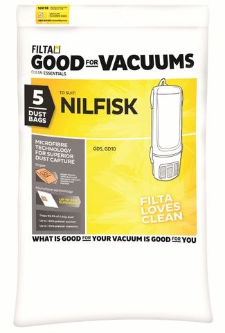 Nilfisk GD5/10 Vacuum Bags 5 pack (20029)