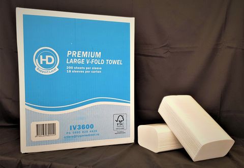 HD Large V-Fold 1ply 200sht x 18pk