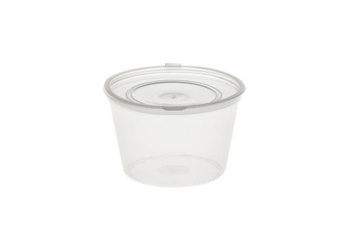 PP 35ml Sauce Cup with Hinged Lid - Sleeve of 20