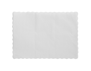 Parego® Embossed Tray Mat - Scalloped Edge 300x430mm | White (1000)