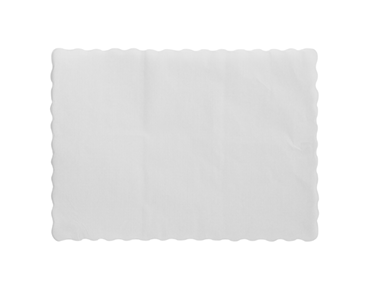 Parego® Embossed Tray Mat - Scalloped Edge 300x430mm | White (1000)