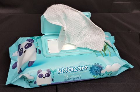 Kiddiecare Baby Wipes Fragrance Free 72's x12 (Carton)