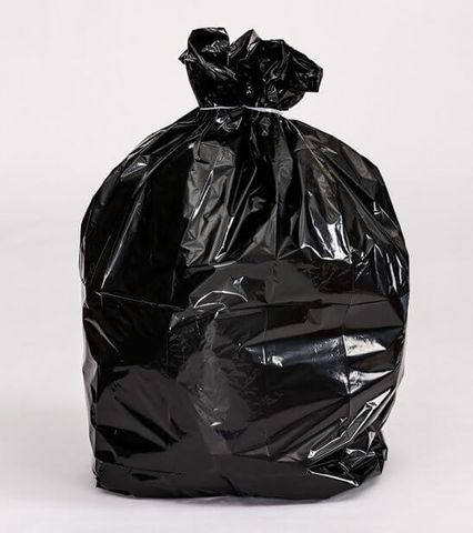 60ltr Black Recycled Rubbish Bags 660x900mm 20mu - 50pk