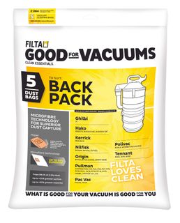 FILTA COMMON BACKPACK SMS MULTI LAYERED VACUUM CLEANER BAGS 5 PACK (C064)