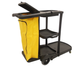 Premium Janitor Cart Trolley with bag Black