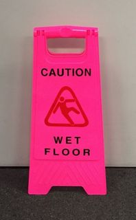 Caution Wet Floor Sign - Pink