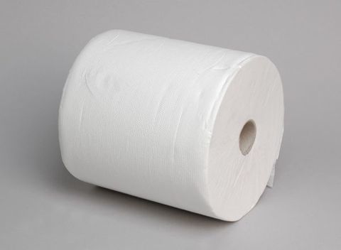 Autocut White 2ply Towel - 220metres x 6 rolls