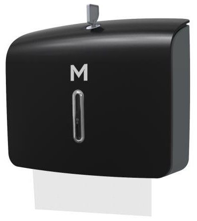 M Short Slimfold Towel Dispenser Black 300sht