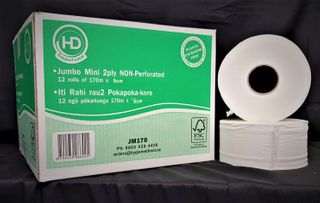 HD Jumbo Mini 2ply 170m x 12 rolls (NON-Perforated)