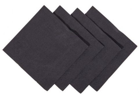 Black Cocktail Napkin 1/4 Fold 2ply x 2000