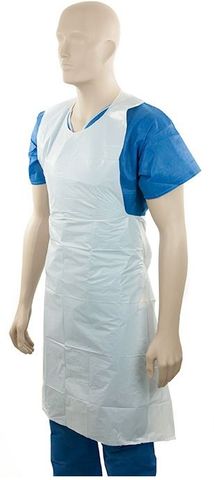 Polyethylene Back Tie Aprons White - 40mu - Ctn 500