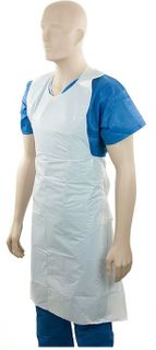 Polyethylene Back Tie Aprons White - 40mu - Ctn 500