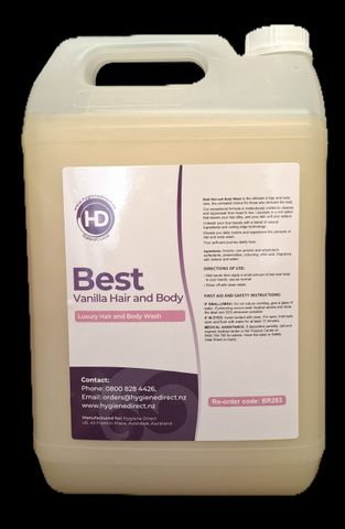 HD Best Vanilla Hair and Body Wash 5L