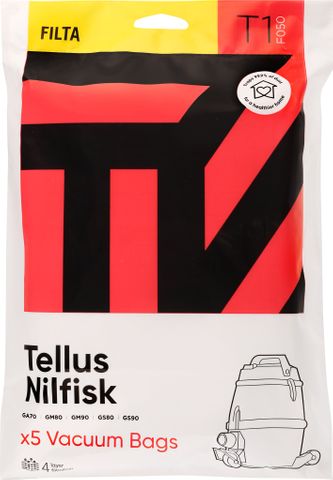 Tellus GM80, GM90 M/F Vac Bags 5pk (F050)