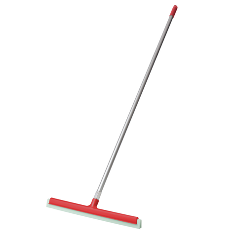 55cm Double Bladed Floor Squeegee Complete Red - Alloy Handle