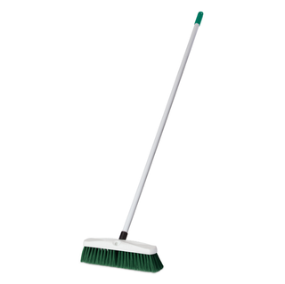 Hygiene Platform Broom 355mm Complete with Alloy Handle - Green