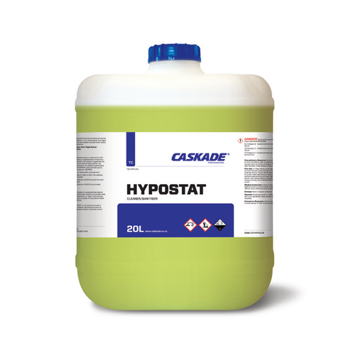 Caskade HypoStat Sodium Hypochlorite 12.5% - 20Ltr UN:1791C:8PG:3