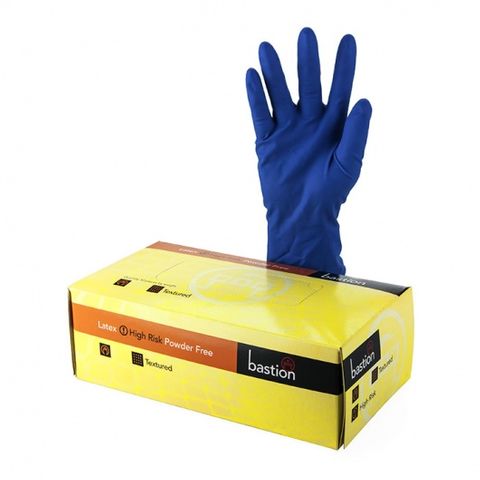Bastion Hi-Risk Latex P/F Large Gloves Box 50
