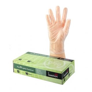 Clear Vinyl Gloves Powder Free L box of 100