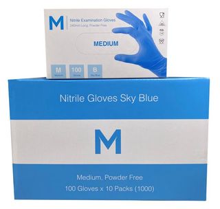 Nitrile Gloves Powder Free Blue XS box of 100