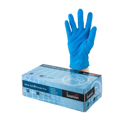 Nitrile Gloves Powder Free Blue S box of 100