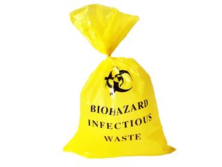 Yellow Biohazard Bag 125um  730x1330mm - Pack 25