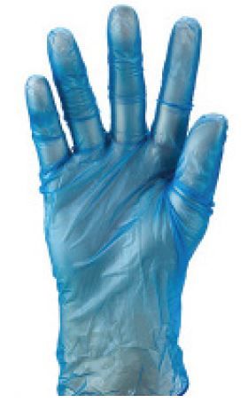 Blue Vinyl Powder Free Gloves