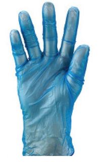 Blue Vinyl P/F Gloves Small Box 100