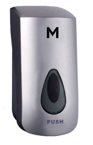 M Silver Liquid Soap Dispensers 1ltr refillable