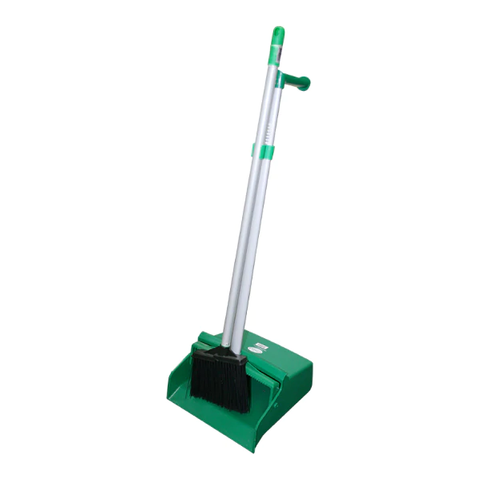 Commercial Upright Lobby Dust Pan Set Green
