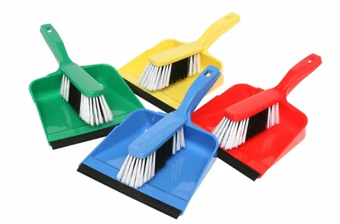 EDCO DUSTPAN & BRUSH SET GREEN