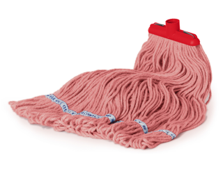 400gm Cotton Looped/Taped Antitangle Mop Red