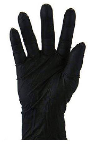 Black Nitrile Gloves Medium