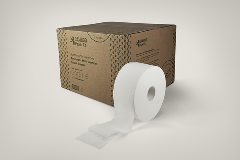 Bamboo Premium Mini Jumbo Tissue 2ply 200m  x 12 rolls