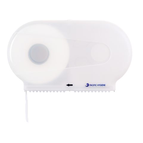 PH Double Jumbo White Toilet Roll dispenser
