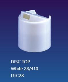 28/410 Disc Top Flip Cap White