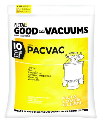 PacVac Vacuum Bags Paper 10pk (61000)