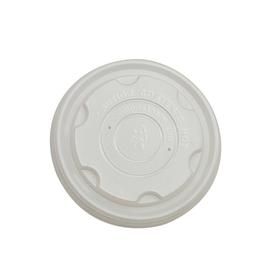 Green Choice CPLA Lids to fit 8oz soup bowl - White (1000 units)