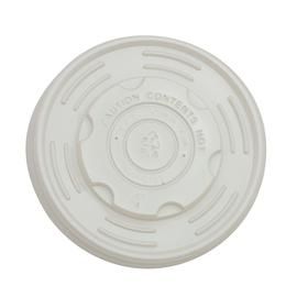 Green Choice CPLA Lids to fit 12/16oz soup bowl - White (500 units)