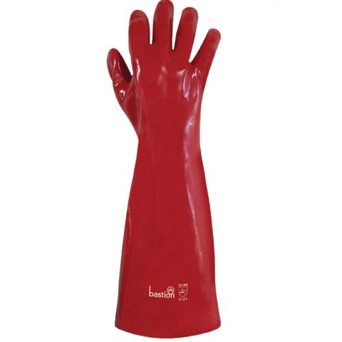 Bastion PVC Red Gloves (45cm) - X-Large (Pair)