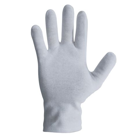 Bastion Cotton Interlock Glove, Hemmed Cuff - Large (Pair)