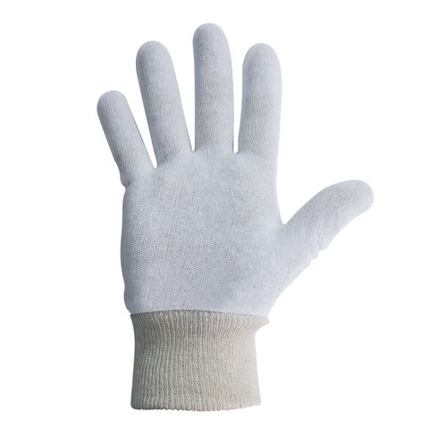 Bastion Cotton Interlock Glove, Knitted Cuff - Medium (Pair)