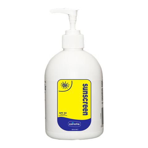 Aerelle SPF50+ Sunscreen Pump Bottle 500mL