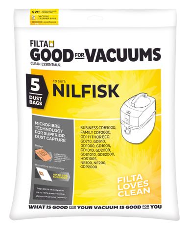 Nilfisk GD\VP300 Microfibre Vac Bag 5 Pack (20016)