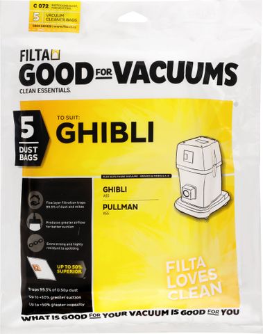 Pullman / Ghibli AS5 Vacuum Bags - 5pack (CO72)