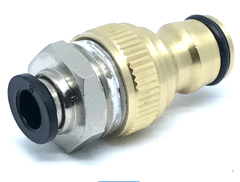 Hygenie Brass Male Tap Connector with Push-fit 8mm